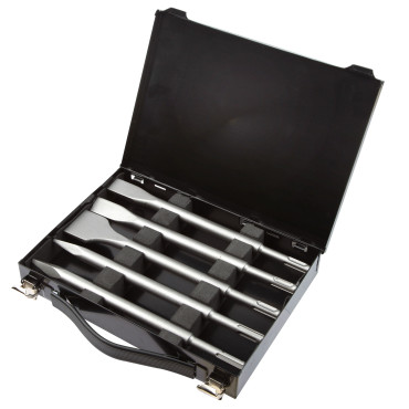 Mallette 5 Pics et Burins en Acier DIAGER pour Perforateur SDS-Plus
