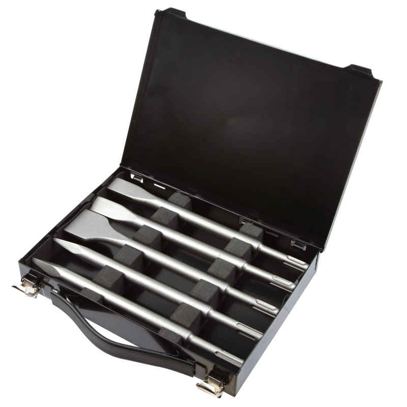 Mallette 5 Pics et Burins en Acier DIAGER pour Perforateur SDS-Plus