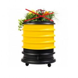 Lombricomposteur 4 Plateaux Wormbox FERME DU MOUTTA Composteur 72 Litres Noir et Jaune pour 5 à 6 personnes