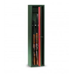 Armoire à Fusils 5 Armes TECHNOMAX avec Coffre Fort et Serrure à Clé Verte