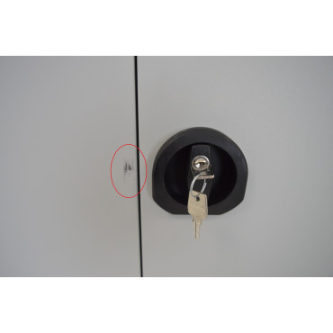 Armoire Haute Monobloc à Portes Battantes CARAY 4 Etagères Grise 1200x420x1945mm pas cher