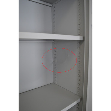 Armoire Haute Monobloc à Portes Battantes CARAY 4 Etagères Grise 1200x420x1945mm pas cher