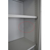 Armoire Haute Monobloc à Portes Battantes CARAY 4 Etagères Grise 1200x420x1945mm pas cher