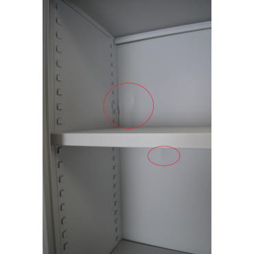 Armoire Haute Monobloc à Portes Battantes CARAY 4 Etagères Grise 1200x420x1945mm pas cher