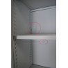Armoire Haute Monobloc à Portes Battantes CARAY 4 Etagères Grise 1200x420x1945mm pas cher