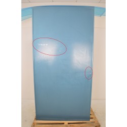 Armoire Haute d'Atelier HECO Portes Transparentes Vitrées 1980x1000x490mm 3 Tablettes Bleue Pas   Cher