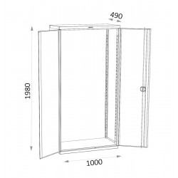 Armoire 1980x1000x490mm