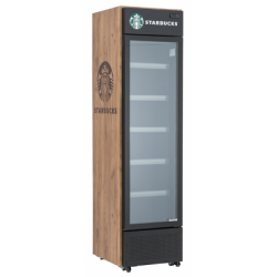 Armoire Vitrine Réfrigérée à Boissons Étroite STARBUCKS EFFICOLD Froid Positif 1 Porte Vitrée 40x37x180cm