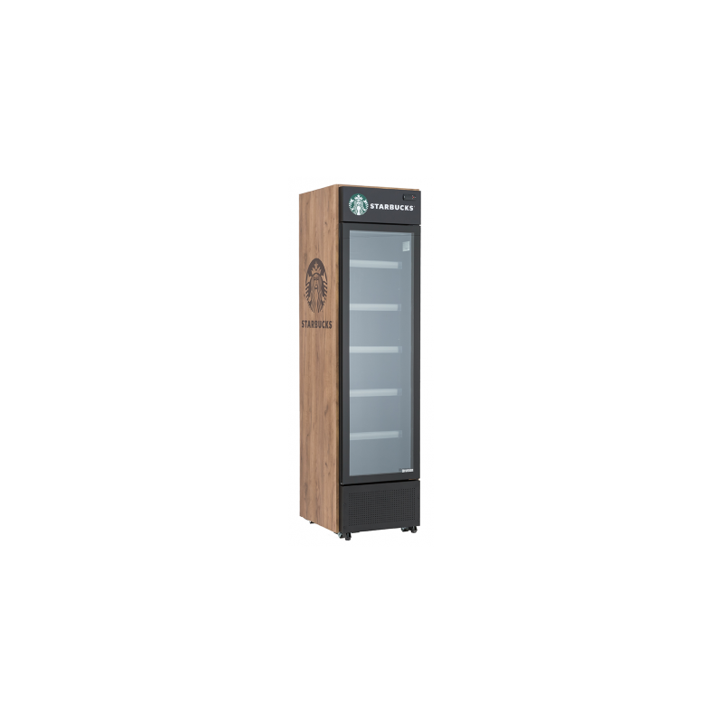 Armoire Vitrine Réfrigérée à Boissons Étroite STARBUCKS EFFICOLD Froid Positif 1 Porte Vitrée 40x37x180cm