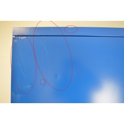 Armoire d'Atelier CARAY Portes Battantes avec 5 Etagères 200x60x120cm Bleu pas cher