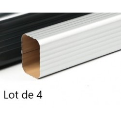 Descentes Rectangulaires pour Gouttières ARALTEC 60x80mm Longueur 3m Aluminium Zinc Pat