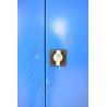 Armoire d'Atelier CARAY Portes Battantes avec 2 Etagères 200x40x100cm Bleu pas cher
