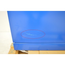 Armoire d'Atelier CARAY Portes Battantes avec 4 Etagères 200x40x100cm Bleu pas cher