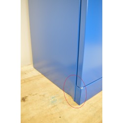 Armoire d'Atelier Portes Battantes avec 4 Etagères 200x50x95cm Bleu pas cher