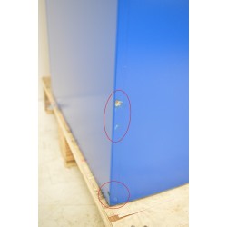 Armoire d'Atelier Portes Battantes avec 4 Etagères 200x50x95cm Bleu pas cher