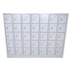 Armoire 35 Casiers pour Petits Objets, Téléphones Fermeture par Cadenas 137x15x137cm