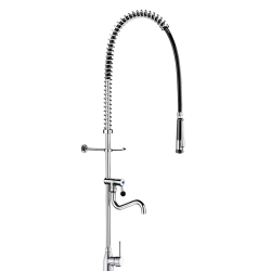 Combiné de Prélavage Monotrou Complet DELABIE Avec Mitigeur et Robinet de Puisage