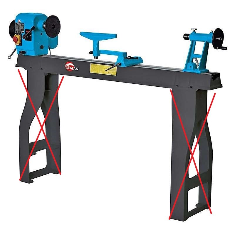 Tour à bois 1100W LEMAN 1100mm 2000tr/min 1,5cv Monophasé Bleu et Noir Tour à bois 1100W LEMAN 1100mm 2000tr/min 1,5cv Monophasé Bleu et Noir