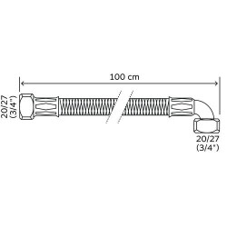 Dimensions flexible sanitaire