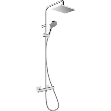 Colonne de Douche avec Mitigeur Thermostatique HANSGROHE 230 Vernis Shape 1 jet Chromé