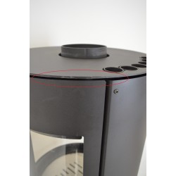 Poêle à Bois en Acier 8kW TURBO Serena 8 Noir Pas Cher