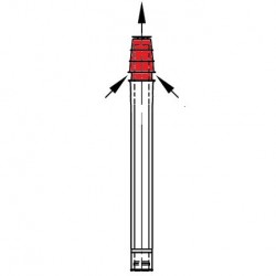 Rallonge Sortie de Toit 1m VIESSMANN Ø60/100mm avec Collier d'Ancrage Rouge...