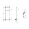 Bâti-Support Pour Douche 130cm GEBERIT Duofix - 111.587.00.1