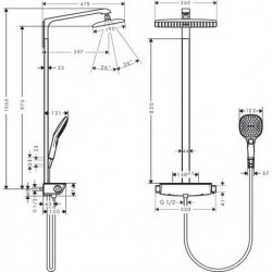 Colonne de Douche Avec Mitigeur Thermostatique