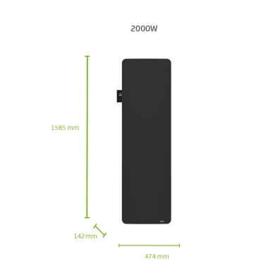 Radiateur Electrique 2000W Vertical