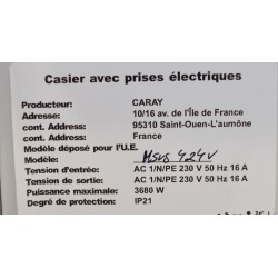 Casier avec prises électriques