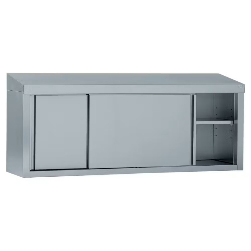Armoire Meuble Suspendu 2 Portes Coulissantes TOURNUS EQUIPEMENT Inox 1 Etagère 1000x600x390mm - 803381 Armoire Meuble Suspendu 2 Portes Coulissantes TOURNUS EQUIPEMENT Inox 1 Etagère 1000x600x390mm - 803381