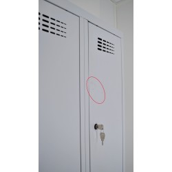 Vestiaire multicases CARAY 4 Casiers 2 Colonnes Monobloc Fermeture à Clés 180x120x50cm Pas Cher