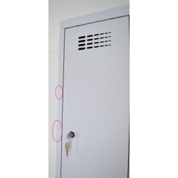 Vestiaire multicases CARAY 4 Casiers 2 Colonnes Monobloc Fermeture à Clés 180x120x50cm Pas Cher