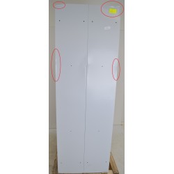 Vestiaire multicases CARAY 4 Casiers 2 Colonnes Monobloc Fermeture à Clés 180x120x50cm Pas Cher