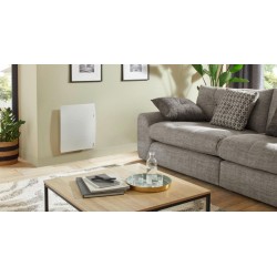 Radiateur Électrique à Inertie Sèche 1250W ATLANTIC Agilia Connecté Horizontal Blanc