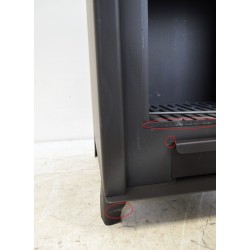 Poêle à Bois 14kW STOVE ITALIA Luna Noir Pas Cher