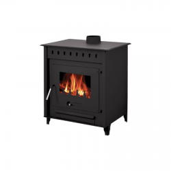 Poêle à Bois 14kW STOVE ITALIA Luna Noir