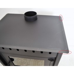 Poêle à Bois 14kW STOVE ITALIA Luna Noir Pas Cher