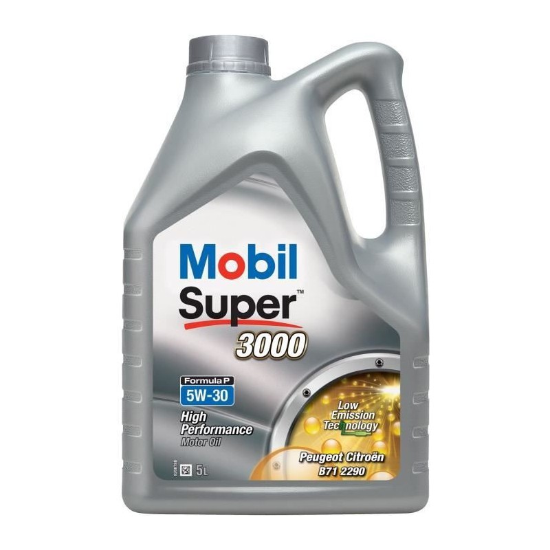 Bidon 5L Huile Moteur Synthétique MOBIL Super 3000 Formule P 5W-30 Bidon 5L Huile Moteur Synthétique MOBIL Super 3000 Formule P 5W-30