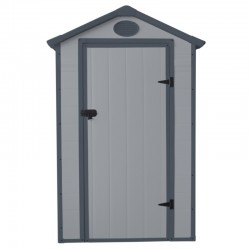 Abri de Jardin 1,34m² JOBU En Résine Gris + Kit de Fondation