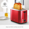 Grille-Pain 2 Tranches MORPHY RICHARDS Equip 2 Fentes 800W Acier Inoxydable Rouge