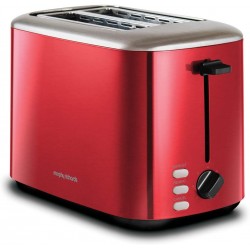 Grille-Pain 2 Tranches MORPHY RICHARDS Equip 2 Fentes 800W Acier Inoxydable Rouge