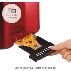 Grille-Pain 2 Tranches MORPHY RICHARDS Equip 2 Fentes 800W Acier Inoxydable Rouge