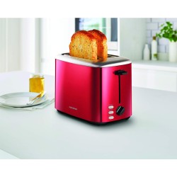 Grille-Pain 2 Tranches MORPHY RICHARDS Equip 2 Fentes 800W Acier Inoxydable Rouge