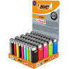 Lot de 50 Briquets à Pierre BIC Mini J25 Flamme Ajustable Multicolores