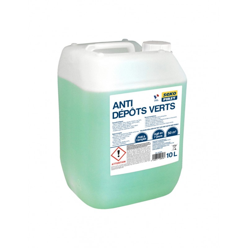 Bidon 10L Anti dépôts Verts et Mousse Lichens SEKO FIRST Sur Toits, Murs et Sols Bidon 10L Anti dépôts Verts et Mousse Lichens SEKO FIRST Sur Toits, Murs et Sols