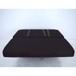 Banquette Lit Homologué pour Van Aménagé SCOPEMA Neptune 120cm 3Points 3Places en Tissu Noir