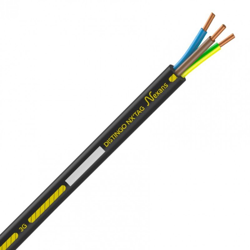 Câble Electrique Rigide Cuivre NEXANS Distingo Nx'Tag Mobiway U-1000 R2V 3G2.5mm² - 10285298 Câble Electrique Rigide Cuivre NEXANS Distingo Nx'Tag Mobiway U-1000 R2V 3G2.5mm² - 10285298