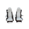 Paire de sièges pour Camping-car BAVARIA Gl Smart Siège Conducteur et Passager en Similicuir Blanc Marron