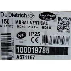 Chauffe-Eau Electrique 150L DE DIETRICH Vertical Monophasé Triphasé - 571167-100019785